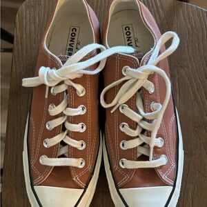 Converse Rust Low-Top Sneakers with White Laces